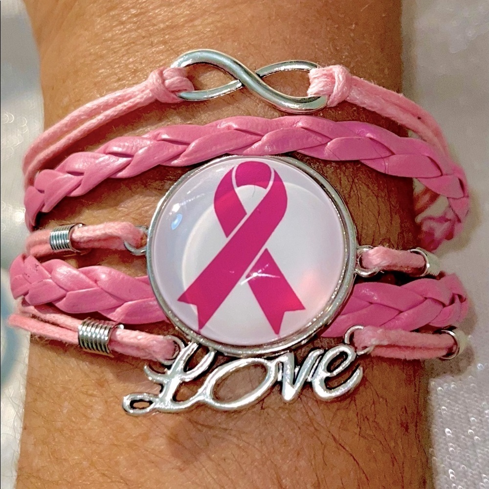 Breast Cancer Awareness Multi Strand Bracelet NEW Includes Free Gift from Closet - Picture 2 of 5